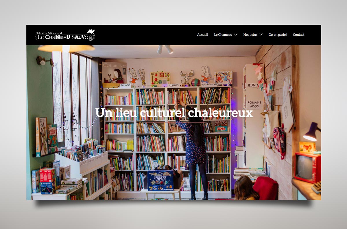 Lire la suite à propos de l’article Site web de la librairie café Le Chameau sauvage à Toulouse